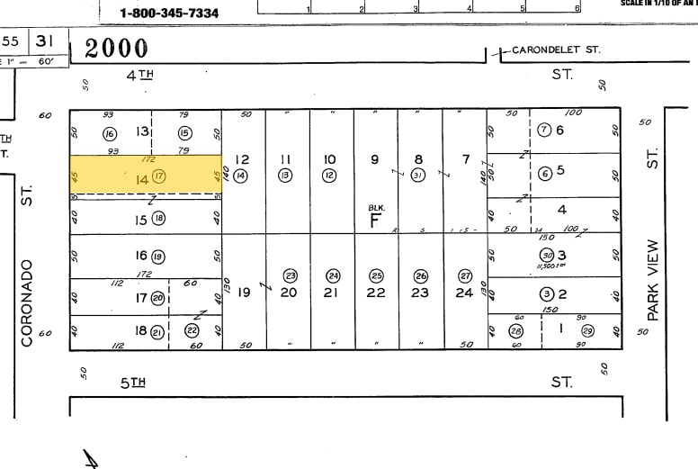 406 S Coronado St, Los Angeles, CA for sale - Plat Map - Image 2 of 26