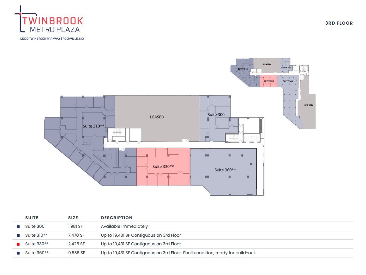 12300 Twinbrook Pky, Rockville, MD for lease Floor Plan- Image 1 of 1