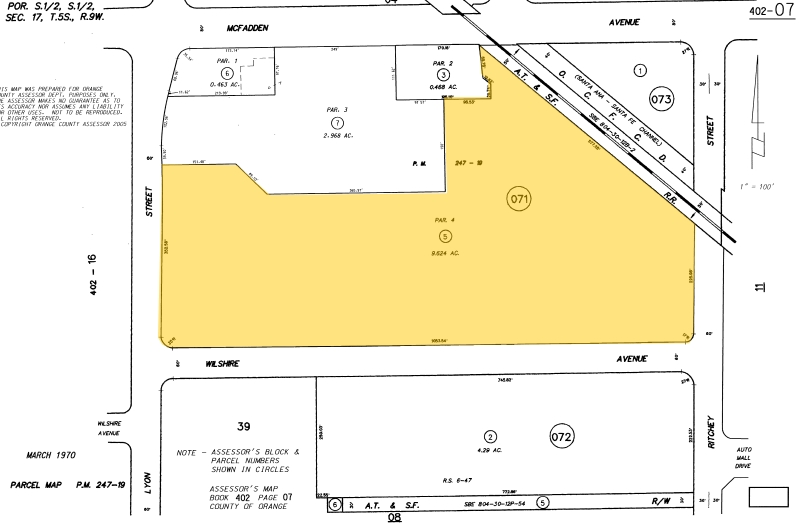 1815 E Wilshire Ave, Santa Ana, CA for lease - Plat Map - Image 2 of 3