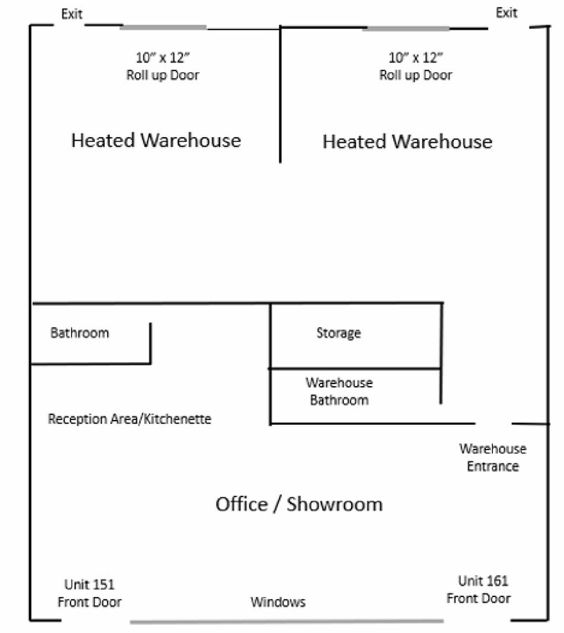 1129 Corporation Pky, Raleigh, NC 27610 - Unit 151 & 161 - - Floor Plan - Image 2 of 7