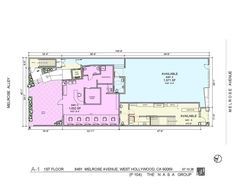 8461 Melrose Ave, West Hollywood, CA for lease - Floor Plan - Image 3 of 4
