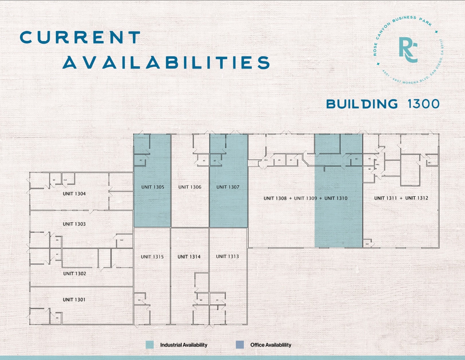 4901-4907 Morena Blvd, San Diego, CA à louer Plan d’étage- Image 1 de 1