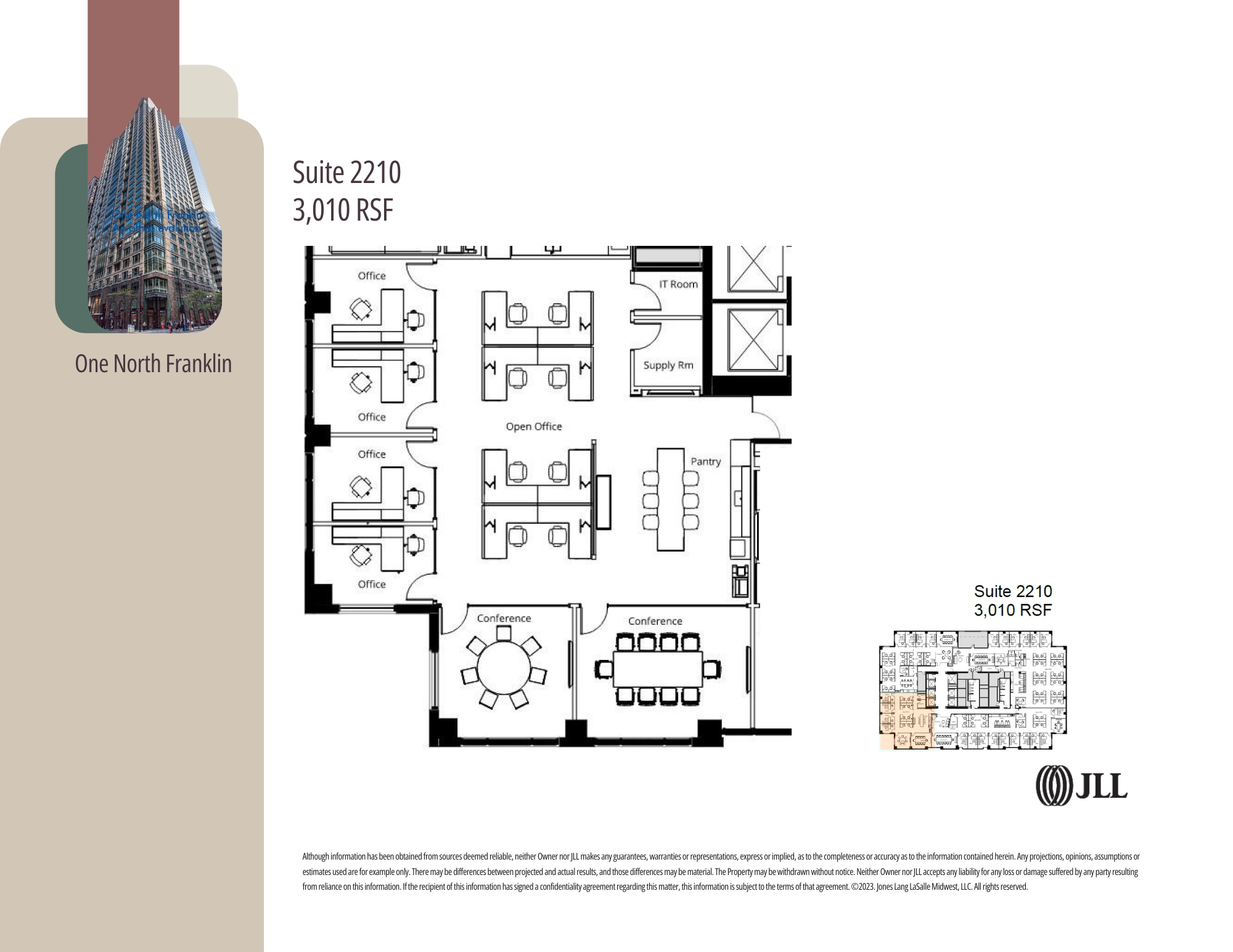 1 N Franklin St, Chicago, IL à louer Plan d’étage- Image 1 de 3
