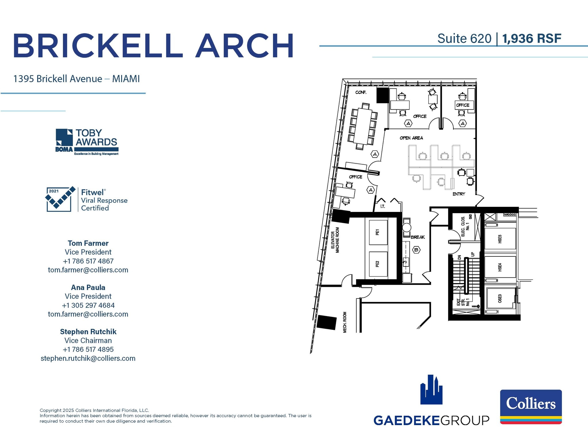 1395 Brickell Ave, Miami, FL for lease Floor Plan- Image 1 of 1
