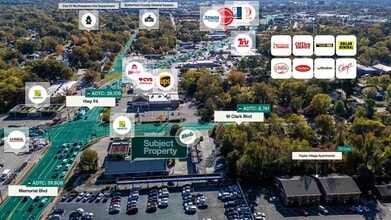 208-210 W Clark Blvd, Murfreesboro, TN - AERIAL  map view - Image1