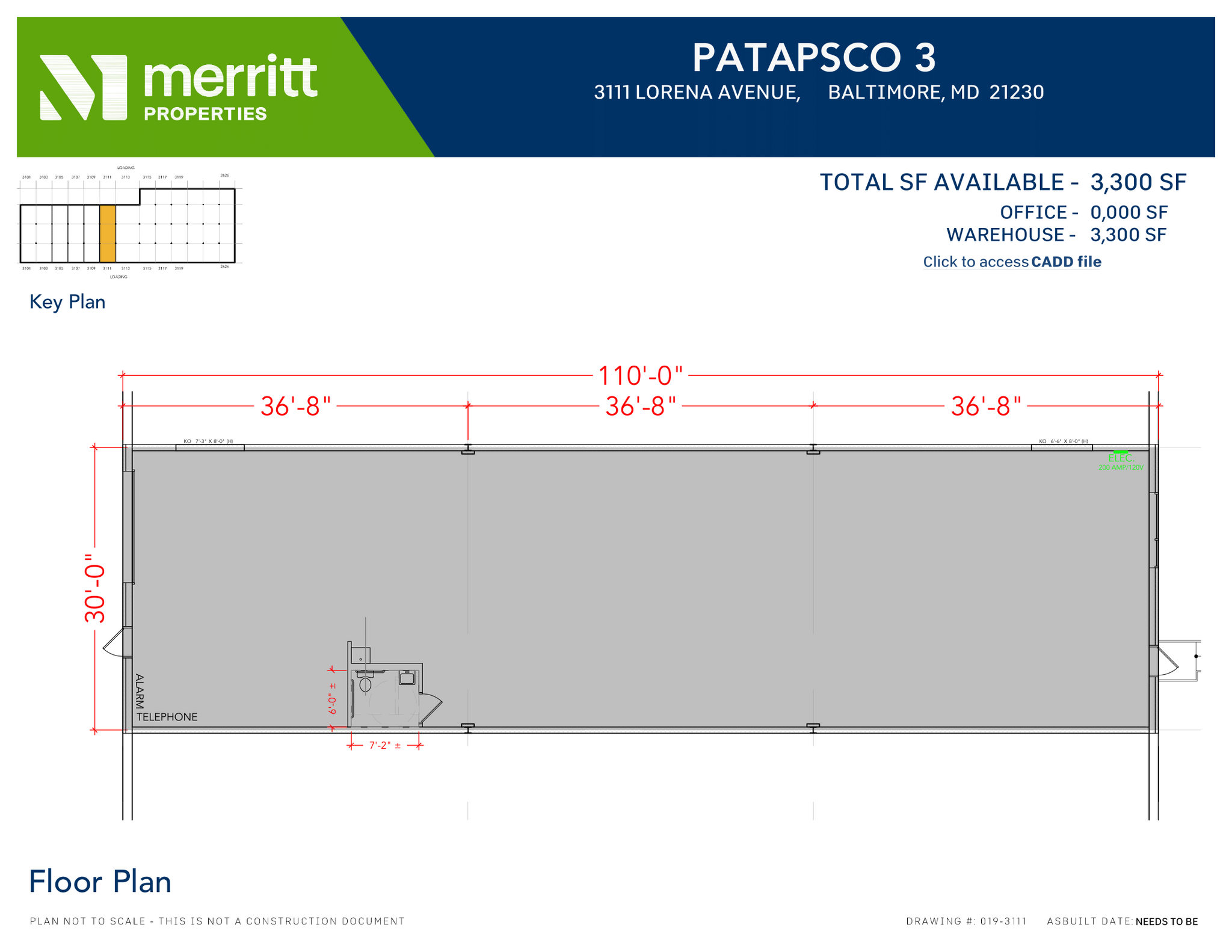 2652-2664 W Patapsco Ave, Baltimore, MD à louer Plan d’étage- Image 1 de 1