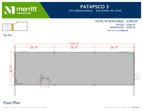 2652-2664 W Patapsco Ave, Baltimore, MD à louer Plan d’étage- Image 1 de 1