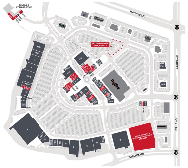 Hwy 370 & 72nd - Shadow Lake Town Center - Pad 13, Papillion, NE à louer - Plan de site - Image 2 de 3
