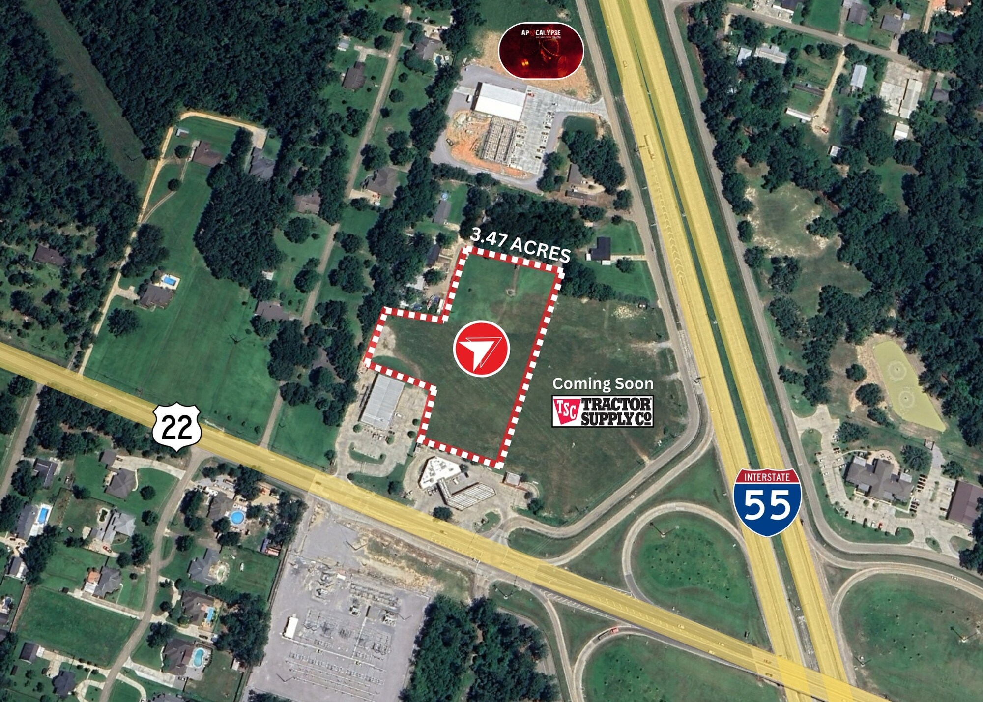 I-55, Ponchatoula, LA à vendre Aérien- Image 1 de 3