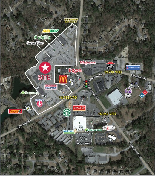 2644-2670 Valleydale Rd, Hoover, AL à louer - Aérien - Image 2 de 3