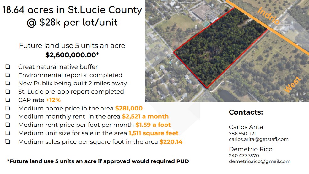 8000 Indrio Rd, Fort Pierce, FL à vendre - Aérien - Image 1 de 11