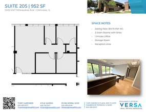 1245-1247 Milwaukee Ave, Glenview, IL for lease Floor Plan- Image 1 of 2