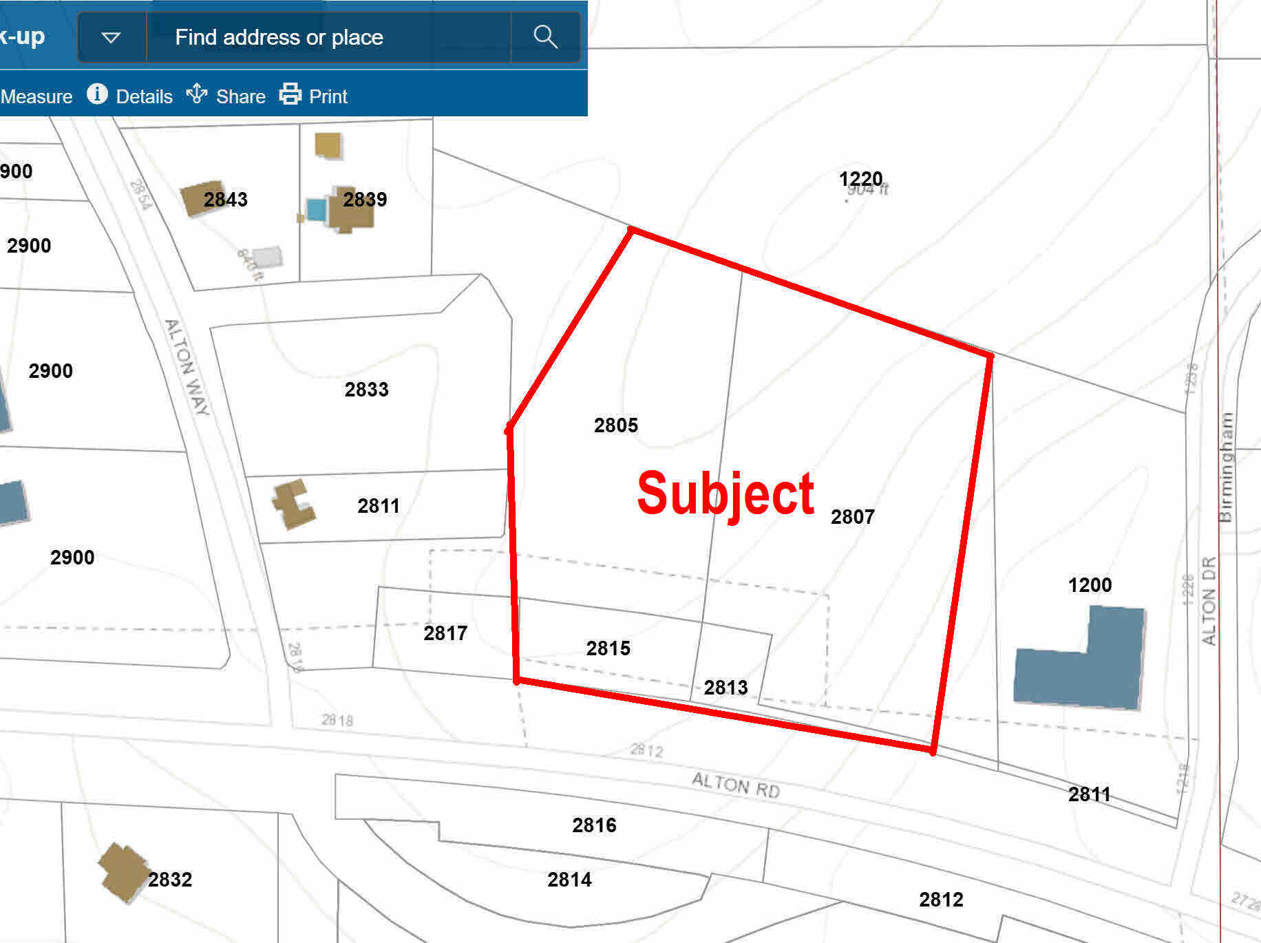 1251 and 1255 Alton Drive, Birmingham, AL for sale Plat Map- Image 1 of 3