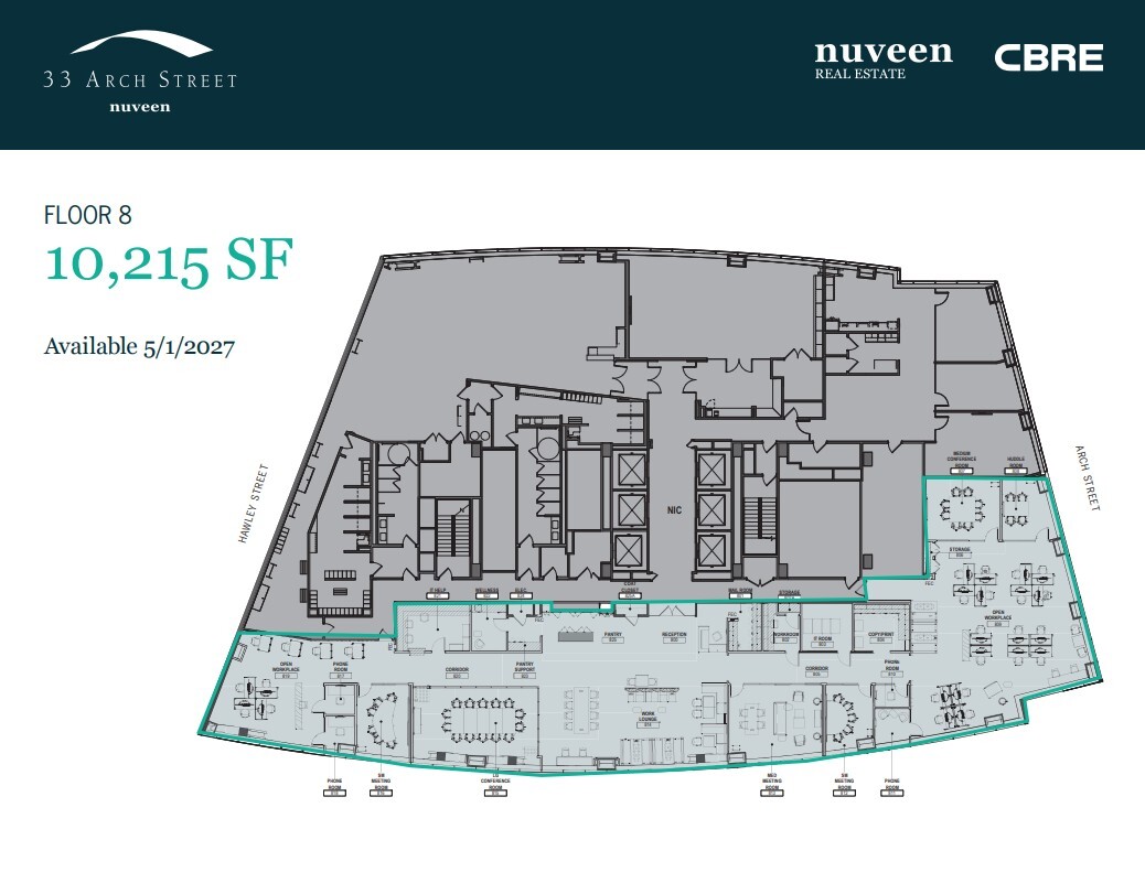 33 Arch St, Boston, MA à louer Plan d’étage type- Image 1 de 1