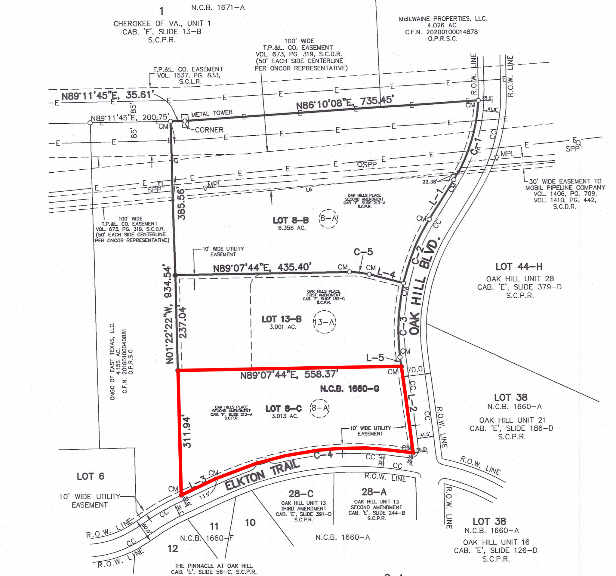 6595 Oak Hill Blvd, Tyler, TX à vendre Plan cadastral- Image 1 de 4