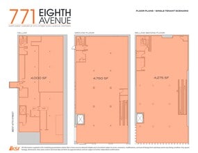 771 Eighth Ave, New York, NY à louer Plan de site- Image 1 de 3