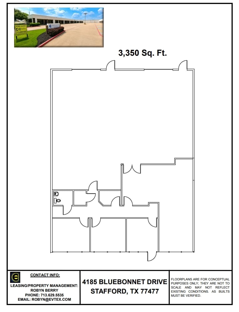4133-4185 Bluebonnet Dr, Stafford, TX for lease Floor Plan- Image 1 of 1