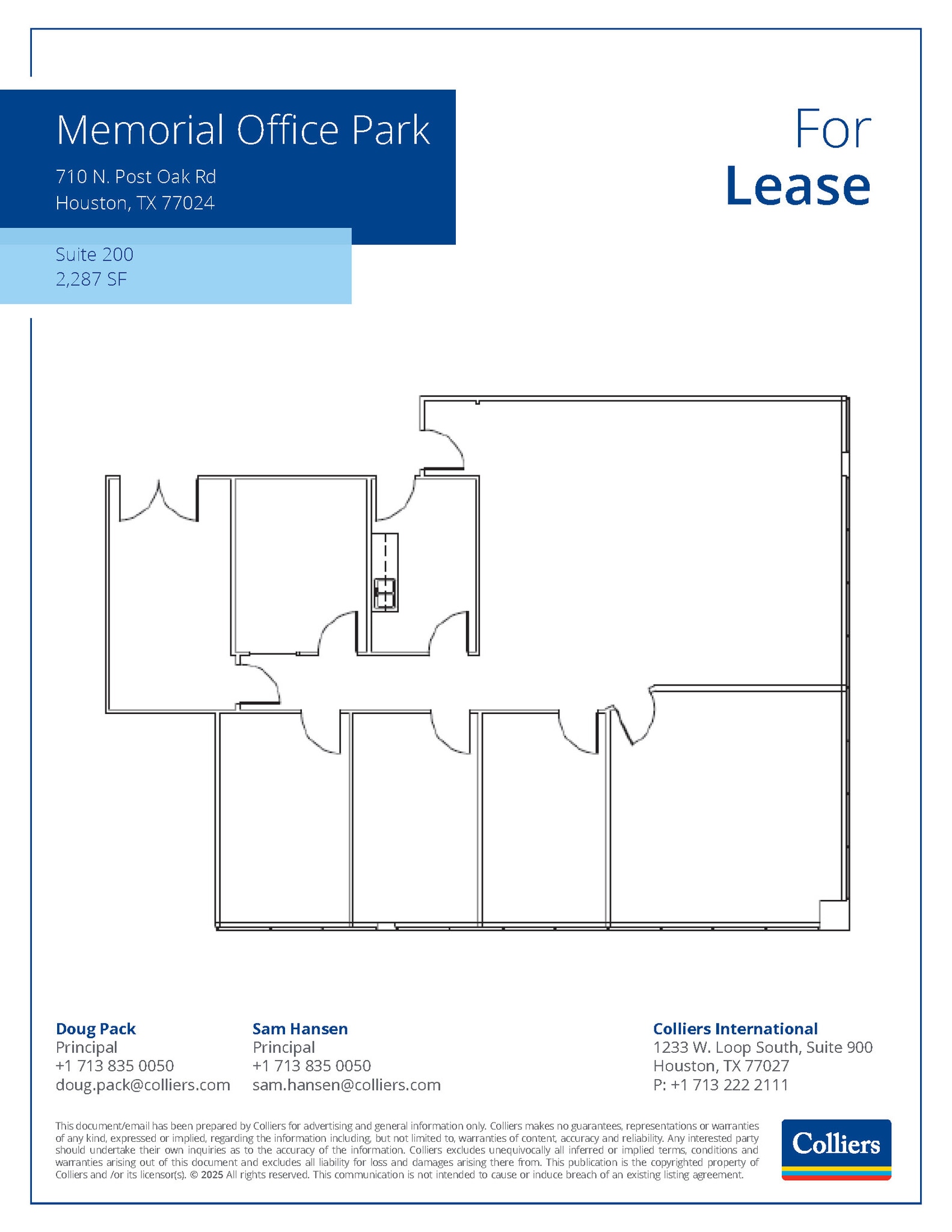 710 N Post Oak Rd, Houston, TX à louer Plan d’étage- Image 1 de 1