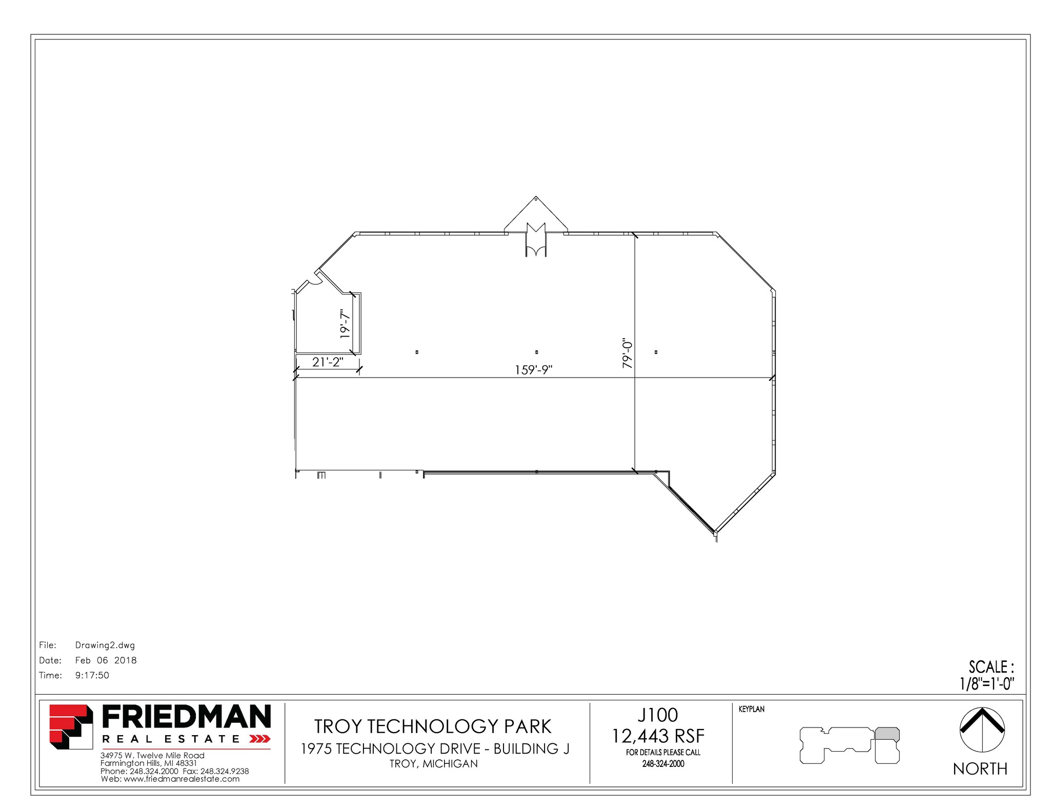 1919-1975 Technology Dr, Troy, MI for lease Floor Plan- Image 1 of 2