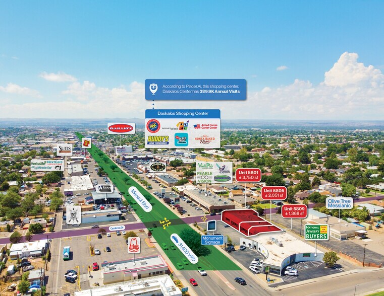 5801-5809 Menaul Blvd NE, Albuquerque, NM for lease - Building Photo - Image 2 of 11