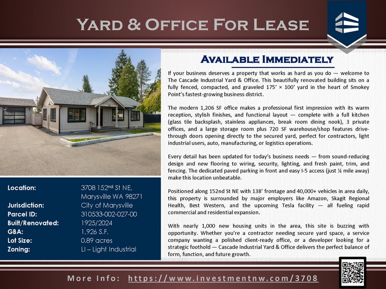 3708 152nd St NE, Marysville, WA for lease - Building Photo - Image 2 of 10