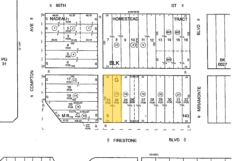 1517-1519 Firestone Blvd, Los Angeles, CA à vendre - Plan cadastral - Image 2 de 7