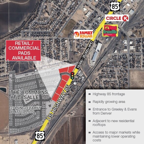 US Highway 85, La Salle, CO for sale - Aerial - Image 1 of 2