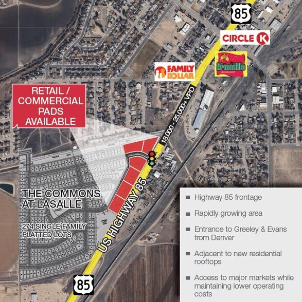 US Highway 85, La Salle, CO à vendre - Aérien - Image 1 de 2