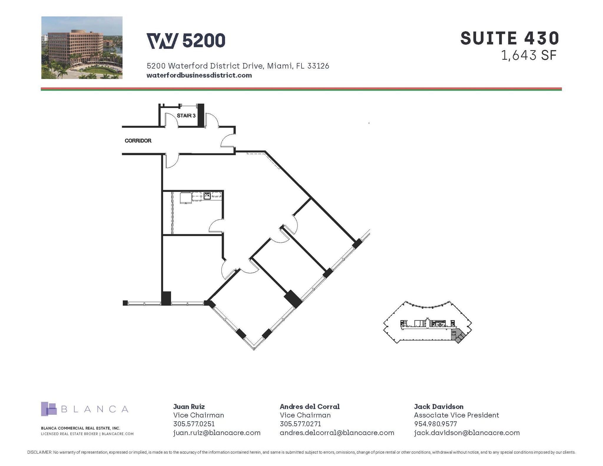 5200 Waterford District Dr, Miami, FL à louer Plan d’étage- Image 1 de 1