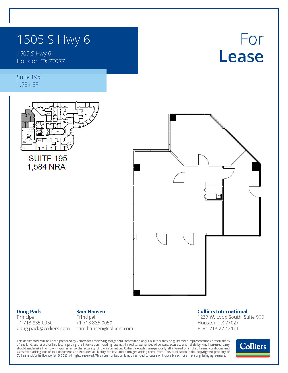 1505 S Hwy 6, Houston, TX for lease Floor Plan- Image 1 of 1