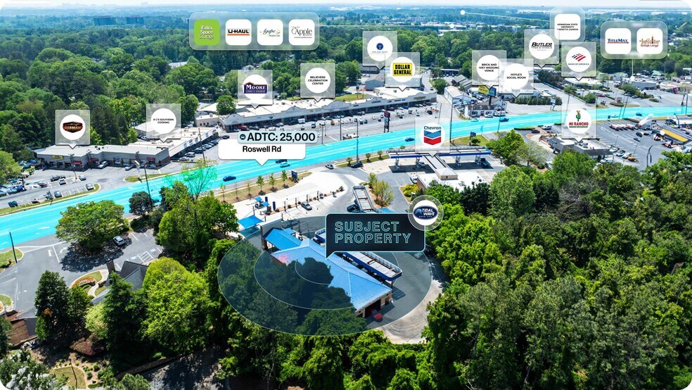1505 Roswell Rd, Marietta, GA à vendre - Aérien - Image 2 de 2