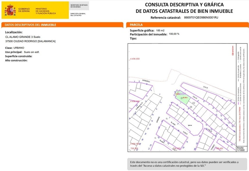 Calle Álamo Grande, Ciudad Rodrigo, Salamanca for sale - Building Photo - Image 2 of 10