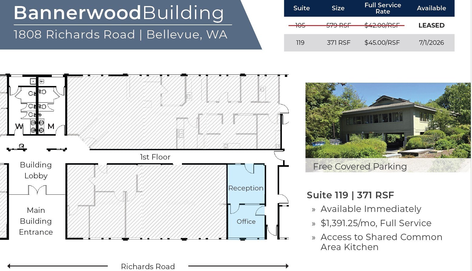 1808 Richards Rd, Bellevue, WA for lease Floor Plan- Image 1 of 1