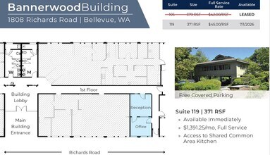 1808 Richards Rd, Bellevue, WA for lease Floor Plan- Image 1 of 1