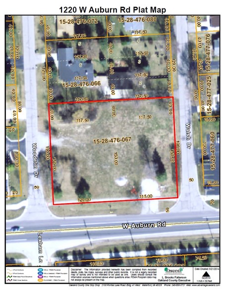 1220 W Auburn Rd, Rochester Hills, MI à vendre - Plan cadastral - Image 2 de 4