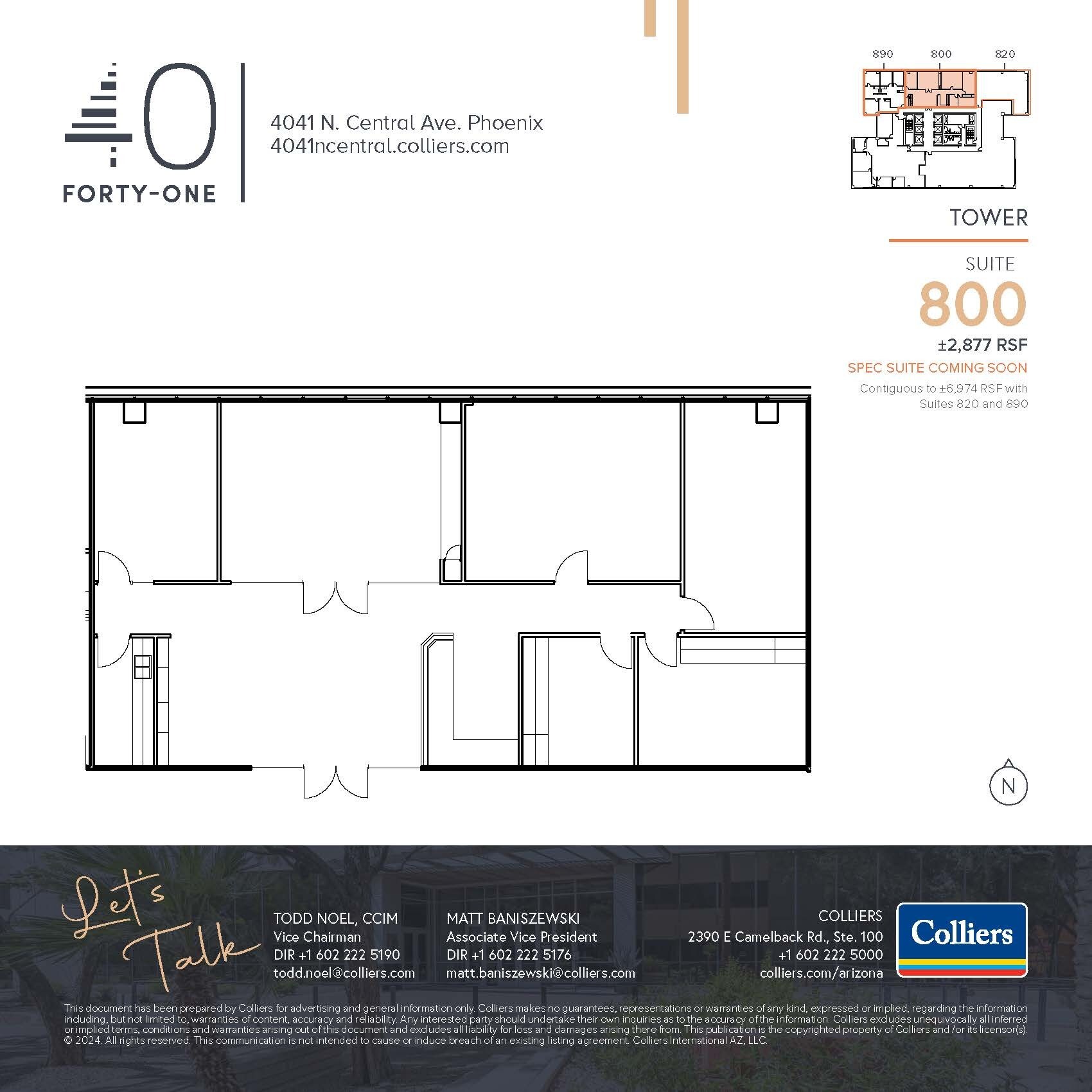 4041 N Central Ave, Phoenix, AZ for lease Floor Plan- Image 1 of 1