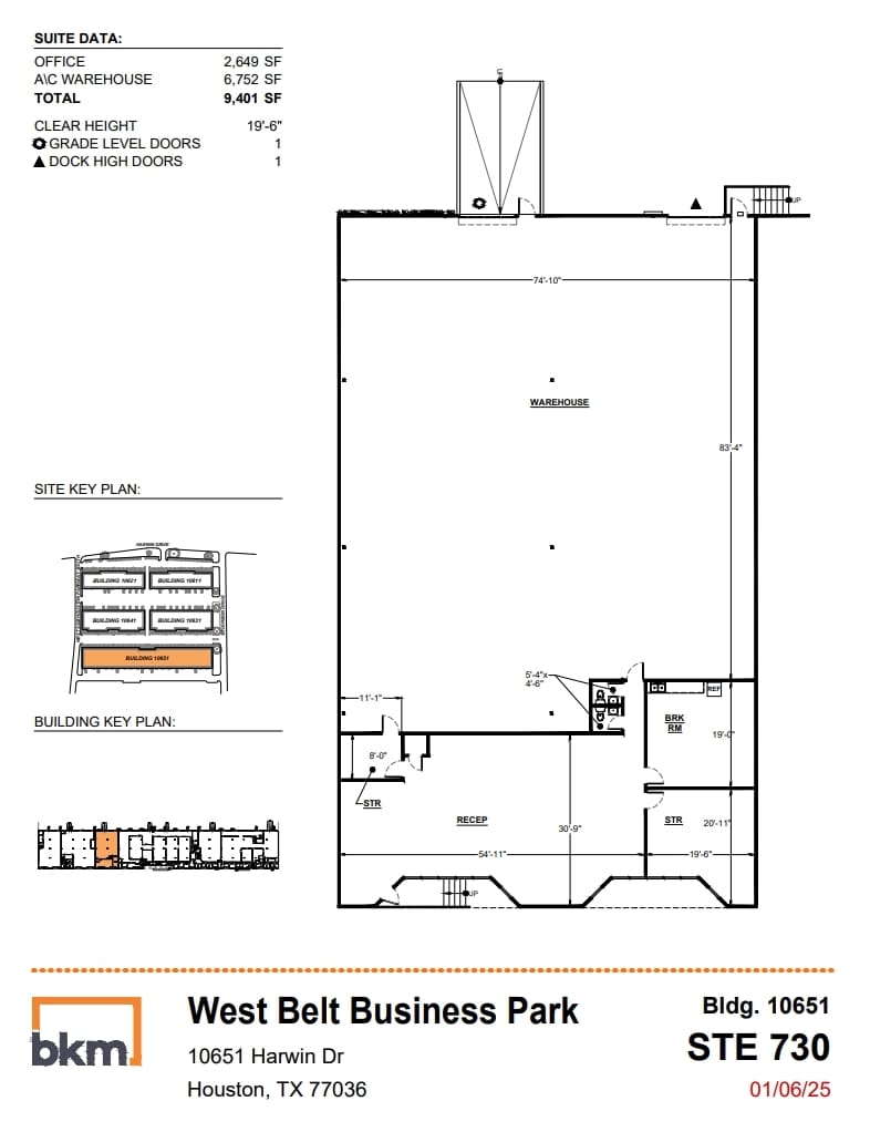 10631 Harwin Dr, Houston, TX à louer Plan d’étage- Image 1 de 1