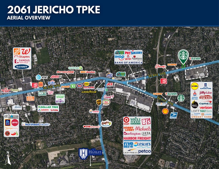 2061 Jericho Tpke, Commack, NY for sale - Aerial - Image 3 of 3