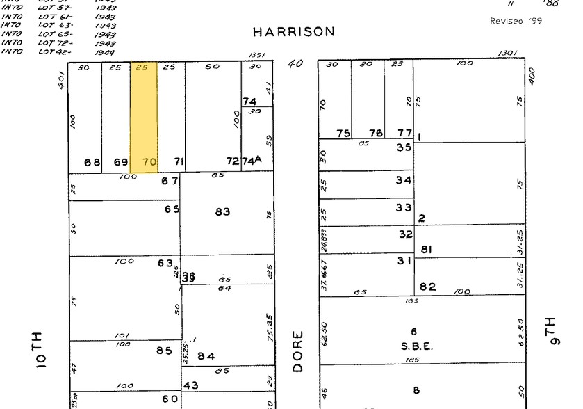 1377-1379 Harrison St, San Francisco, CA à louer - Plan cadastral - Image 2 de 23