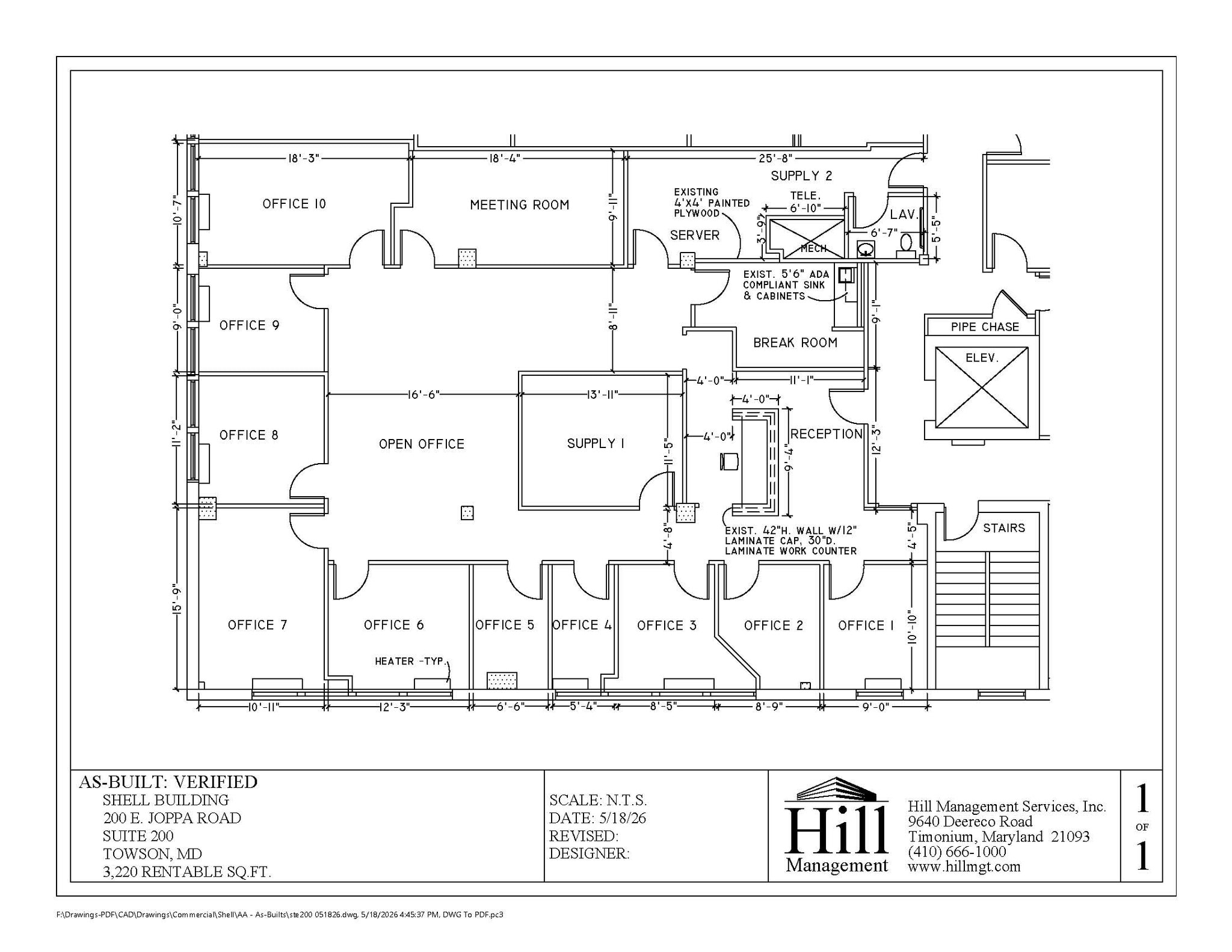 200 E Joppa Rd, Towson, MD for lease Floor Plan- Image 1 of 1
