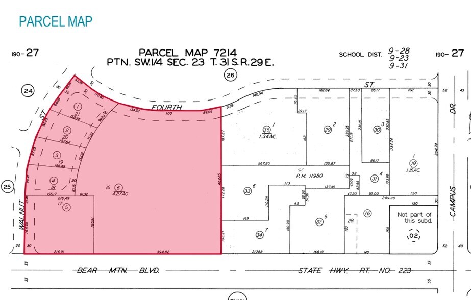 NEC Bear Mountain Blvd & Walnut Dr, Arvin, CA à vendre - Plan cadastral - Image 2 de 2