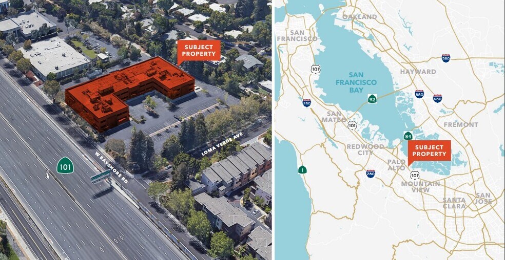 3350 W Bayshore Rd, Palo Alto, CA for lease - Aerial - Image 2 of 2