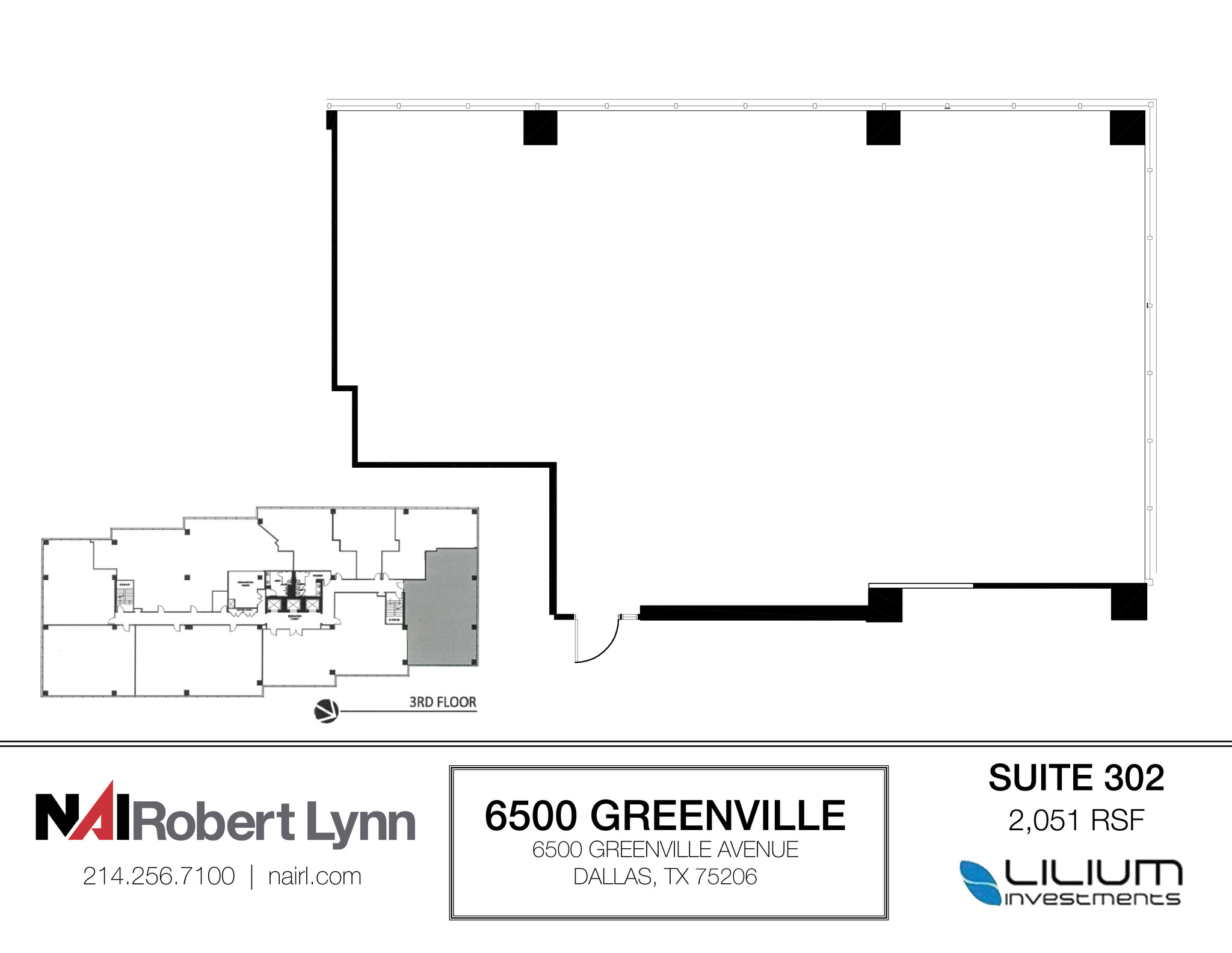 6500 Greenville Ave, Dallas, TX à louer Plan d’étage- Image 1 de 2