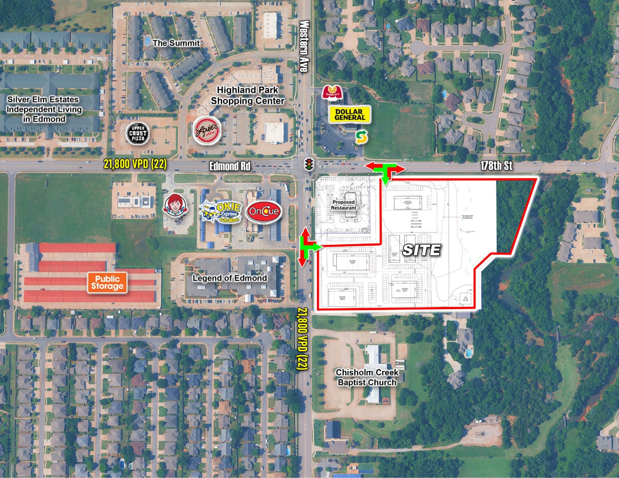 SEQ 178th & Western ave, Edmond, OK for sale Primary Photo- Image 1 of 2