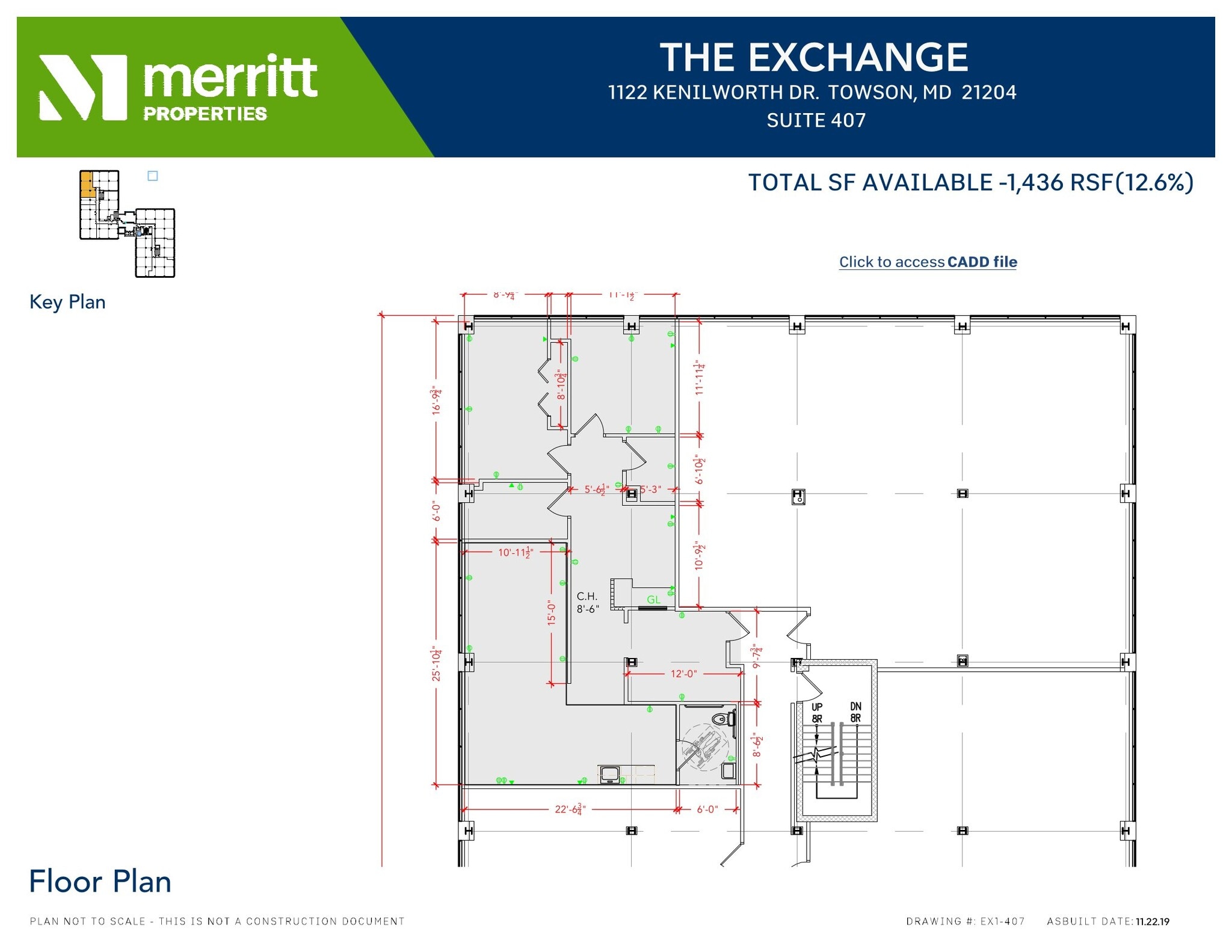 1122 Kenilworth Dr, Towson, MD for lease Floor Plan- Image 1 of 1