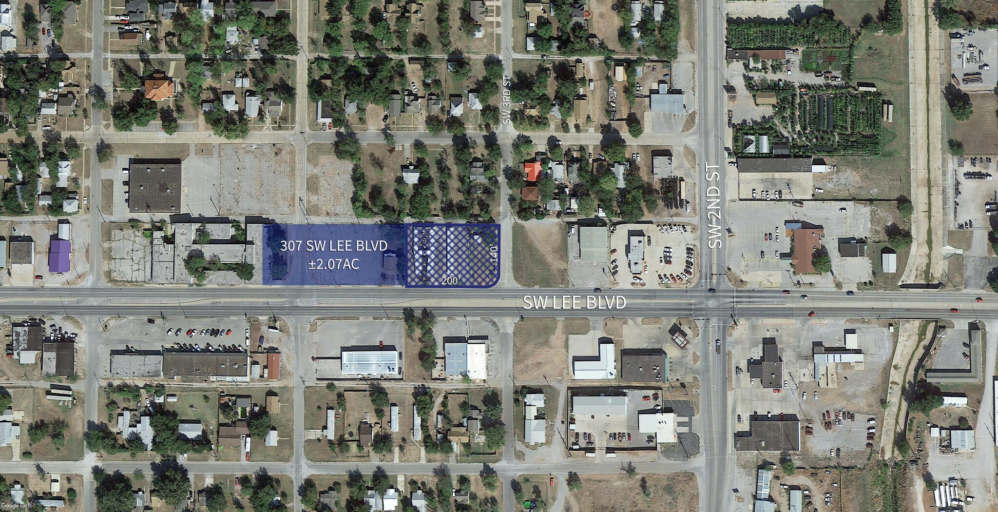 307 SW Lee Blvd, Lawton, OK à vendre Aérien- Image 1 de 4