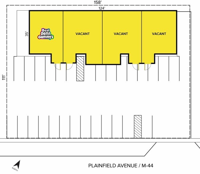 3933 Plainfield Ave NE, Grand Rapids, MI for sale - Site Plan - Image 3 of 3