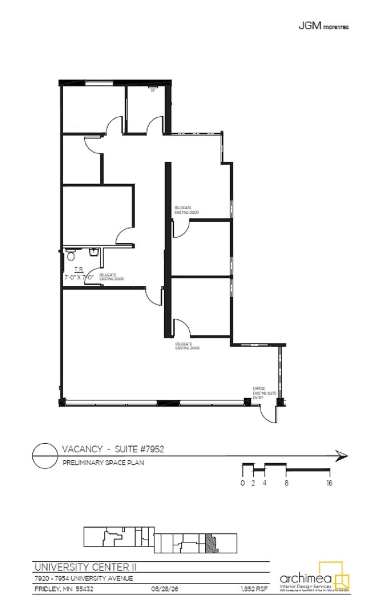7920-7958 NE University Ave, Fridley, MN à louer Plan d’étage- Image 1 de 1