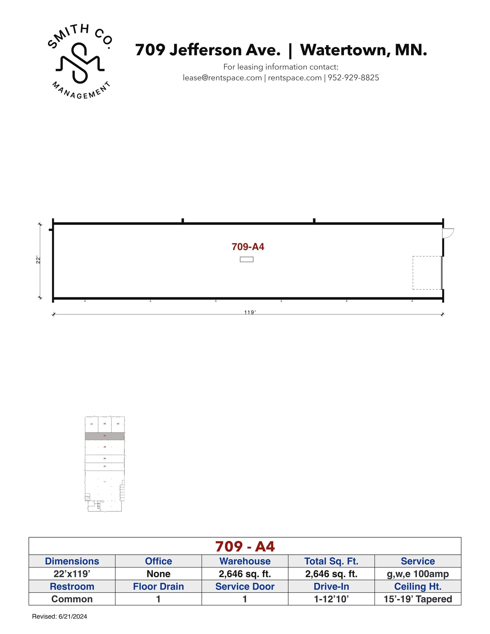 701-709 Jefferson Ave SW, Watertown, MN for lease Site Plan- Image 1 of 1