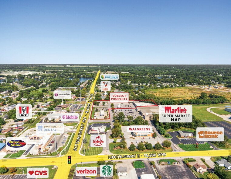 306-338 N Bittersweet Rd, Mishawaka, IN à vendre - Aérien - Image 2 de 10